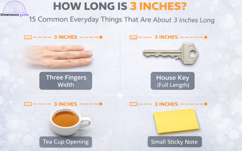 how long is 3 inches