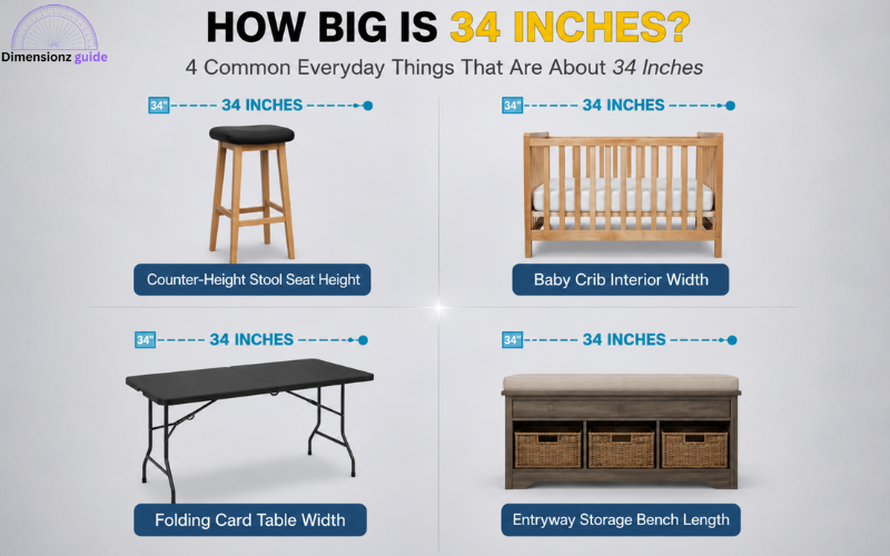 how long is 34 inches